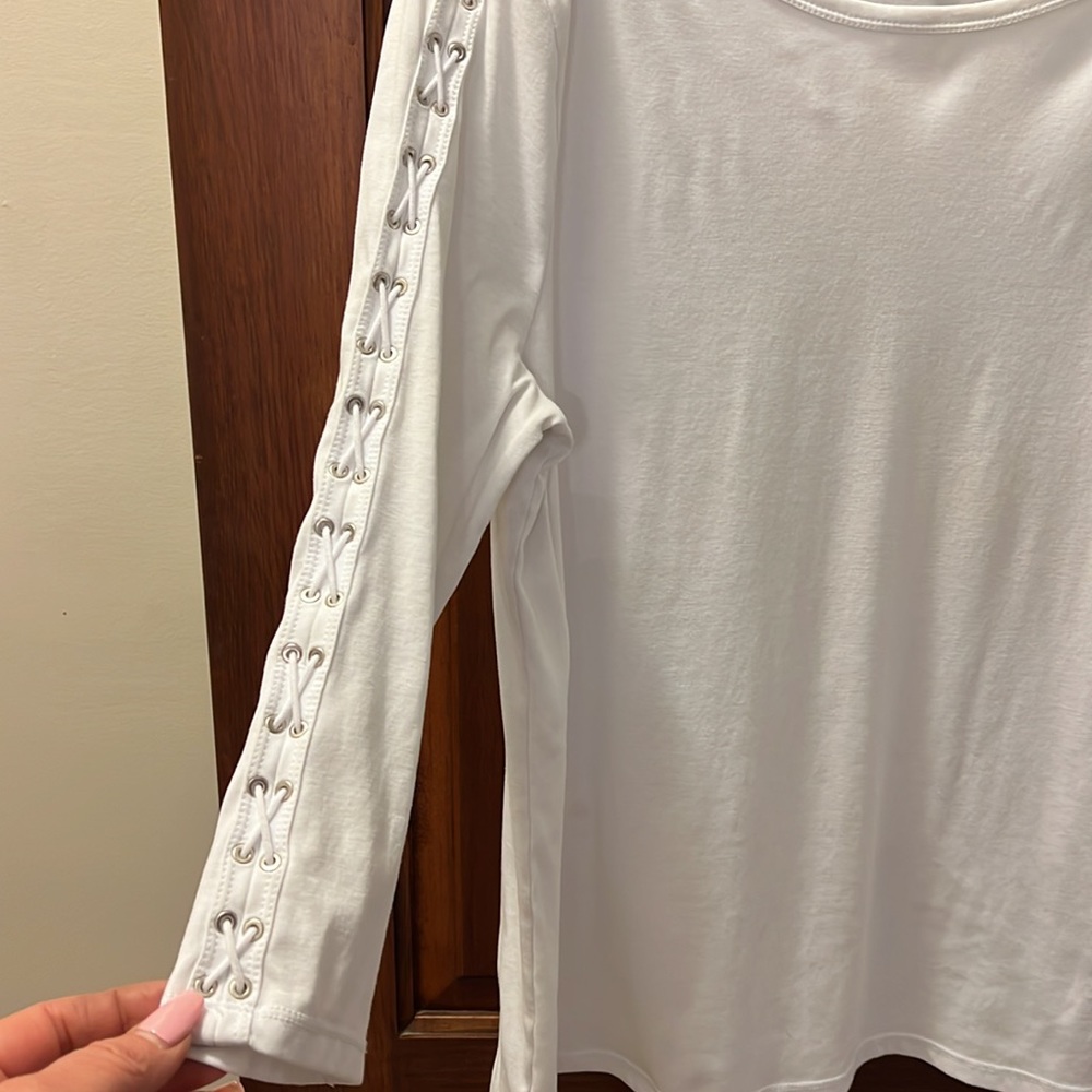 Ralph Lauren white lace up detail top - Picture 8 of 12